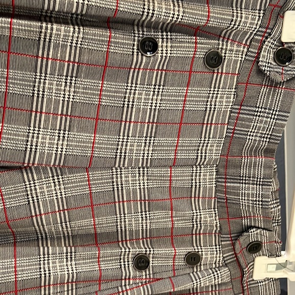 Robert Louis plaid stretch dress pants, bellbottoms - Picture 3 of 6